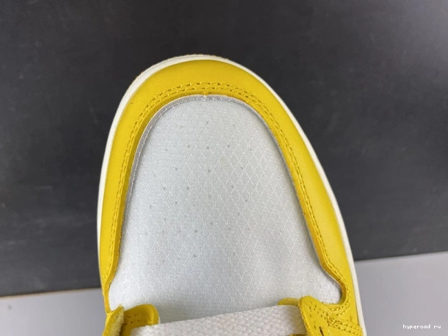 NRG Air Dark Yellow-Cone 1 Off-White AQ0818-149 Powder Jordan White x 1019